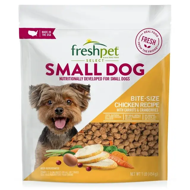 Freshpet Healthy & Natural Food for Small Dogs/Breeds, Grain Free Chicken Recipe, 1lb