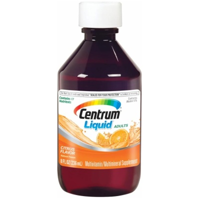 Centrum Liquid Adult Multivitamin Liquid, Orange Tangerine Flavor, 8 Fl Oz Bottle